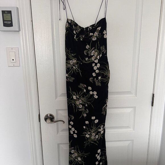 Reformation black Kourtney midi dress SIZE S - Picture 11 of 12
